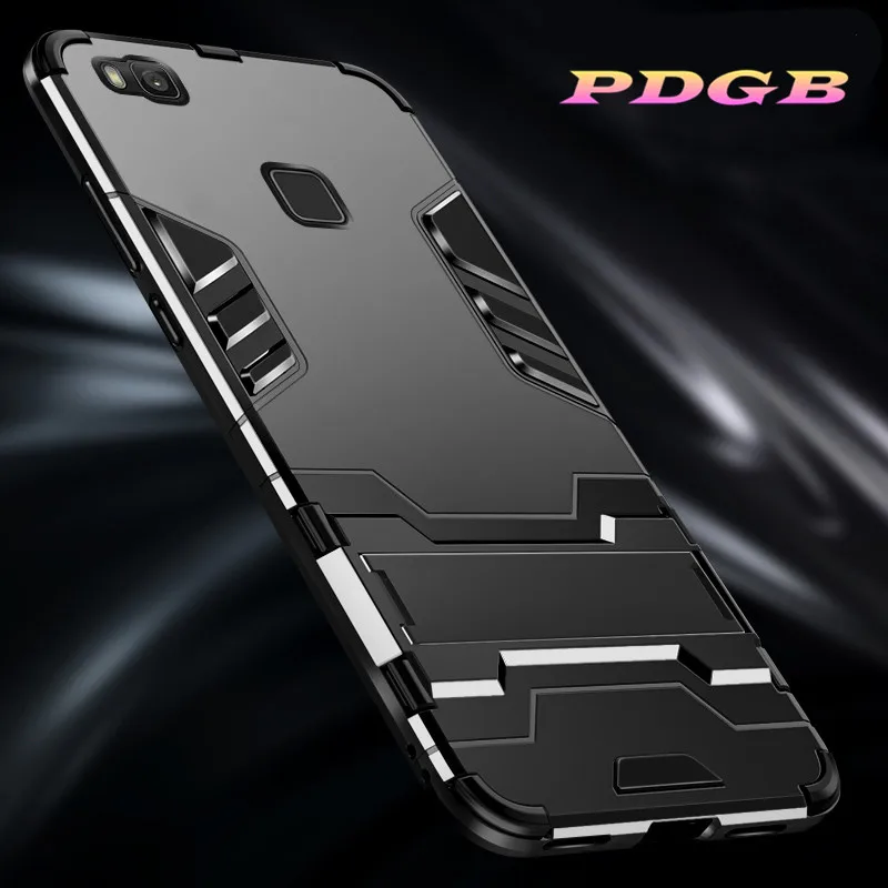PDGB бронированный ТПУ Жесткий ПК чехол подставка для Huawei P9 P10 Plus P20 Pro P30 P8 lite 2017 Honor 8 9