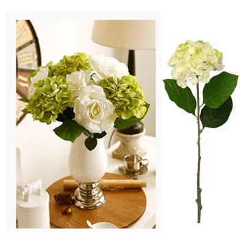 

INDIGO - Green Hydrangea Home Christmas Decorative Artificial Flower Wedding Party Event Silk Flower Interior Trim Decoration