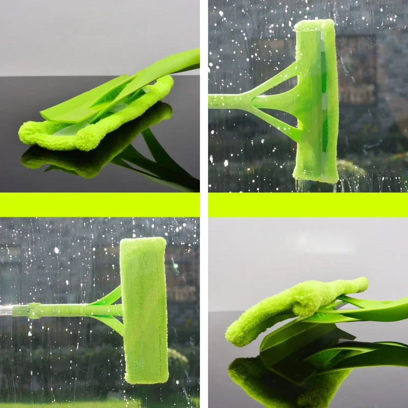 Telescopic Washing Cleaning Brush Glass Window High-rise  Sponge Cleaner Brush Dust Clean household cleaning tools