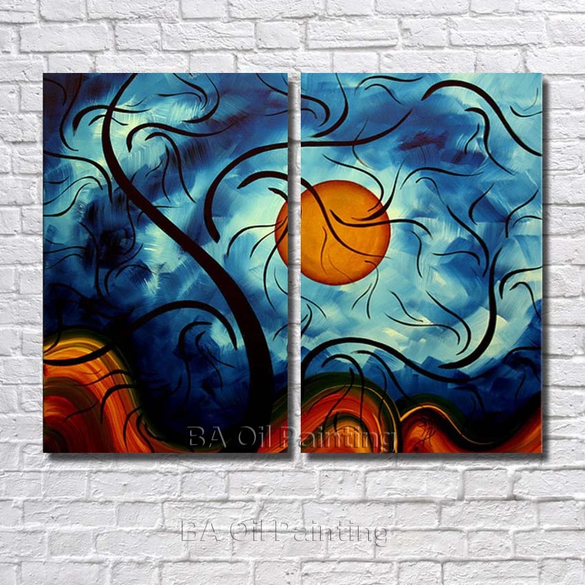 Free Shipping Hand Painted Modern Abstract Canvas Art Oil Painting 2