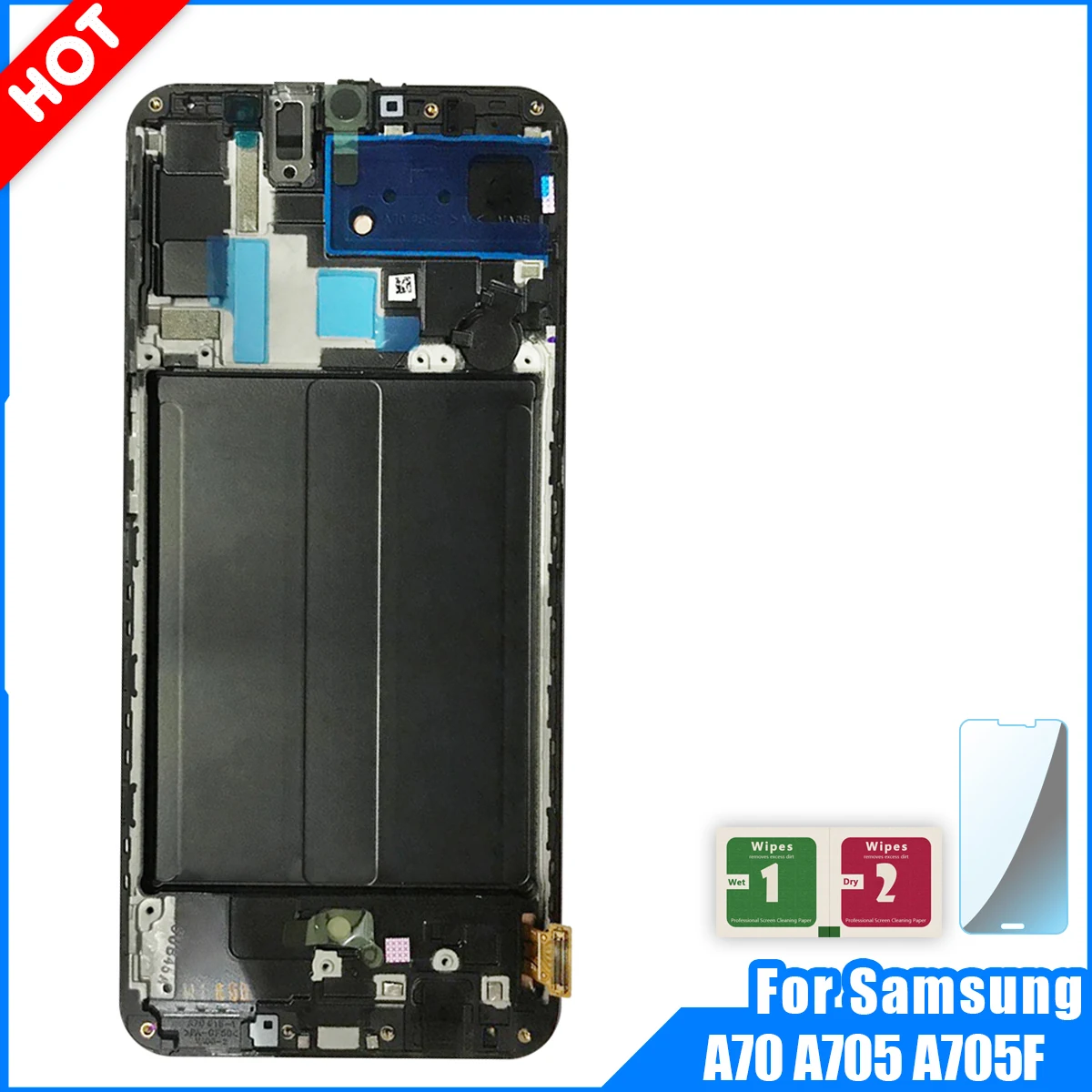 

LCD Display For Samsung Galaxy A70 A705 A705F SM-A705F Touch Screen Digitizer Assembly For SAMSUNG A70 2019 A705 LCD with Frame