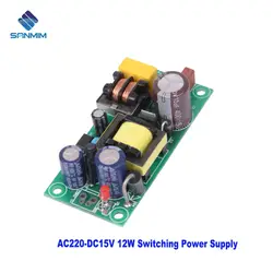 SANMIN AC220V к DC15V 0.8A 12 W Высокая производительность источника питания импульсный источник питания 220 V to15V пустышка PLF12A15V