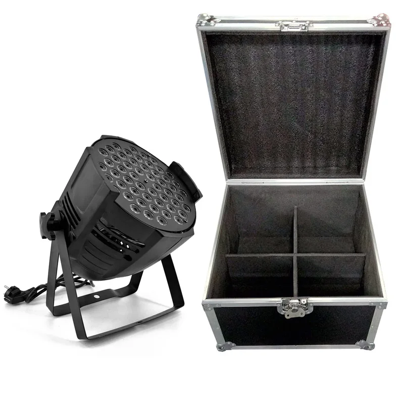 

Flight Case/4pieces Aluminum Alloy LED Par 54x9W RGB Windmill Lighting Can Par Led DJ Projector Wash Light Stage Disco Nightclub
