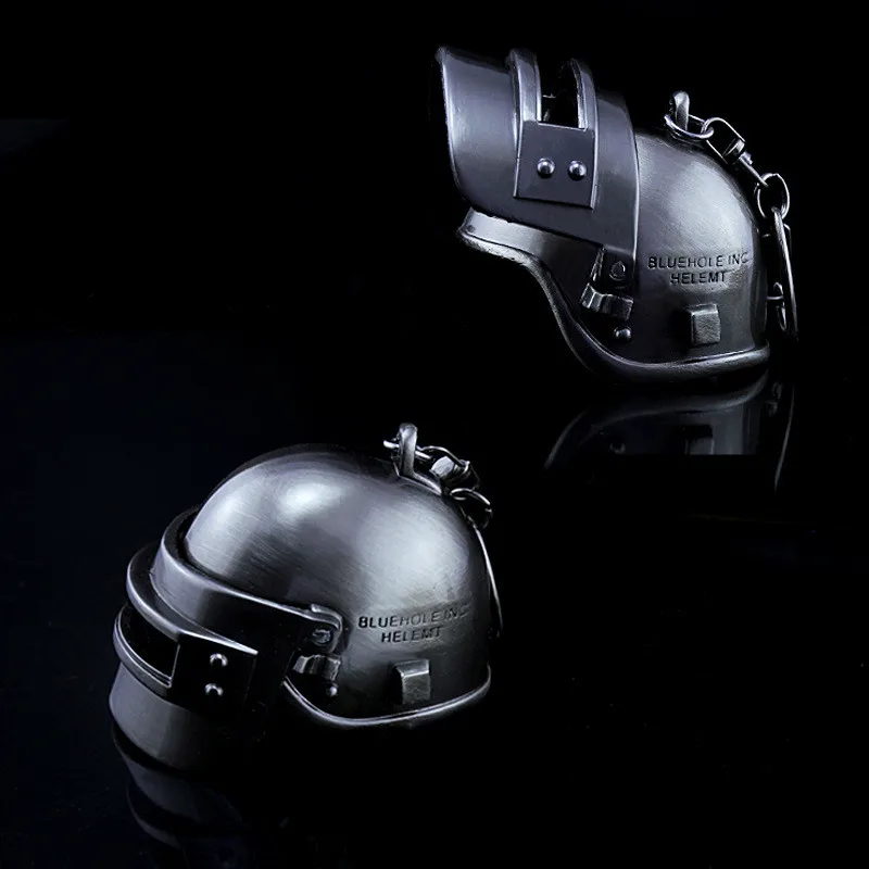 Game Playerunknown's Battlegrounds Cosplay Accessories Level 3 Helmet PUBG Metal Pendant Keychain K