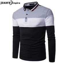 Новая Мужская Лоскутная рубашка с длинным рукавом контрастного цвета, мужская повседневная рубашка, мужская рубашка