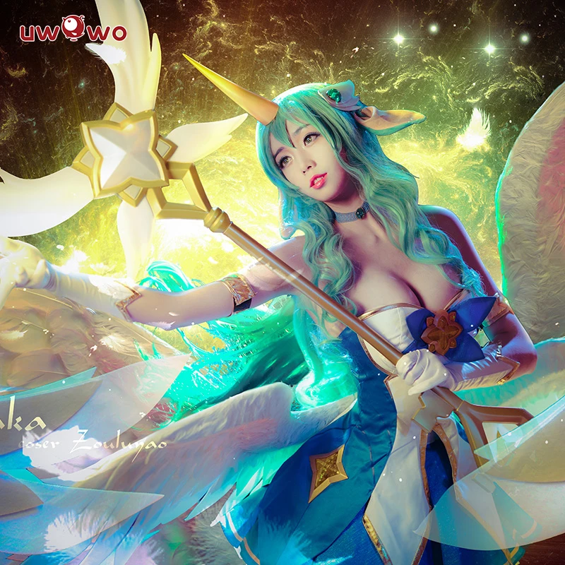 Ascosing игра Ver Косплей LOL Star Guardian Soraka Женщины Хэллоуин Рождество костюм |