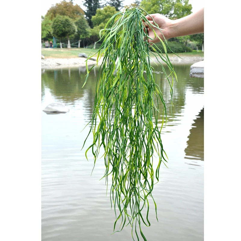 Indoor simulation green plant willow wall hanging grass Christmas home