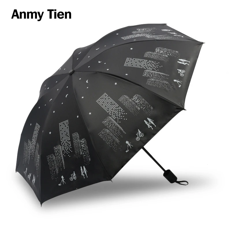 

Big Women Folding Umbrella Female Rain Women Guarda Chuva Large Cute Strong Uv Sunshade Black Sun Umbrella Male Men Windproof