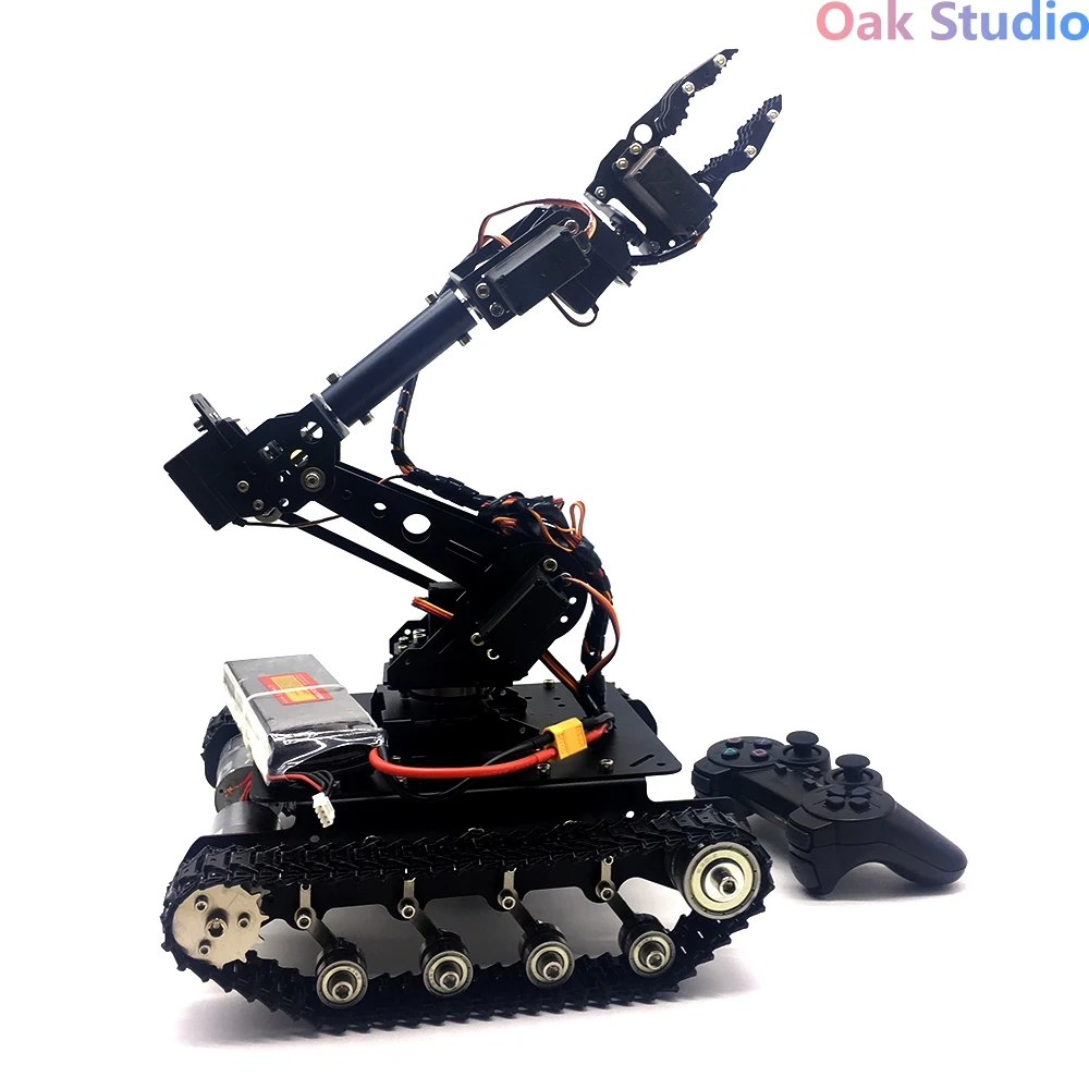 

TS100 shock absorption tanks with WiFi/Bluetooth/Handle control Mobile Robot Arm Robotic Gripper, for DIY RC Robot Model Kit