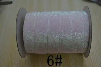 

new arrive 1.5''(40mm) single face WHITE Glitter Velvet Ribbon,50yard/roll.(no elastic)