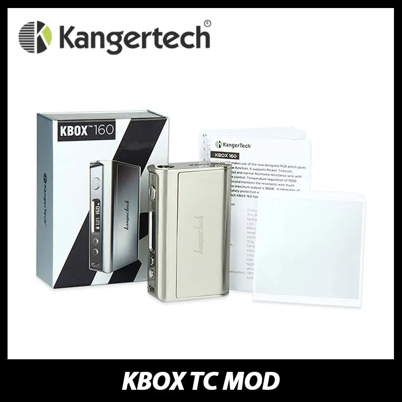 

Kangertech KBOX TC Box Mod 160W Temperature Control Mod Powered By Dual 18650 Battery KBOX Vapor Mod W/O Battery