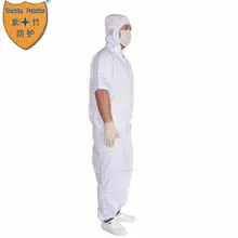 Пищевых фабрик рубашки с коротким рукавом с капюшоном рабочие костюмы белая Рабочая Униформа