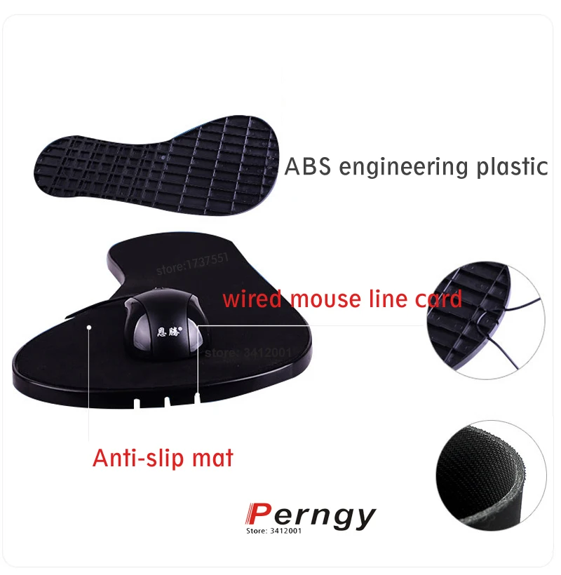 Descanso para Braço de Cadeira Descanso para Cotovelo com Tapete Antiderrapante para Mouse Suporte para Braço e Poltrona Tamanho xl 480x230 mm - Image 2