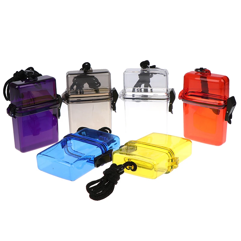 

Scuba Diving Kayaking Container Case & Rope Clip for Money ID Cards License Keys Waterproof Dry Box Gear Accessories