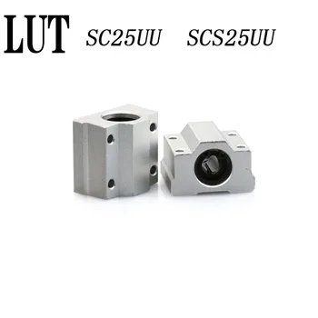 

High quality 2PCS SC25UU SCS25UU 25mm Linear Ball Bearing Linear Motion Bearing Slide For CNC Free Shipping