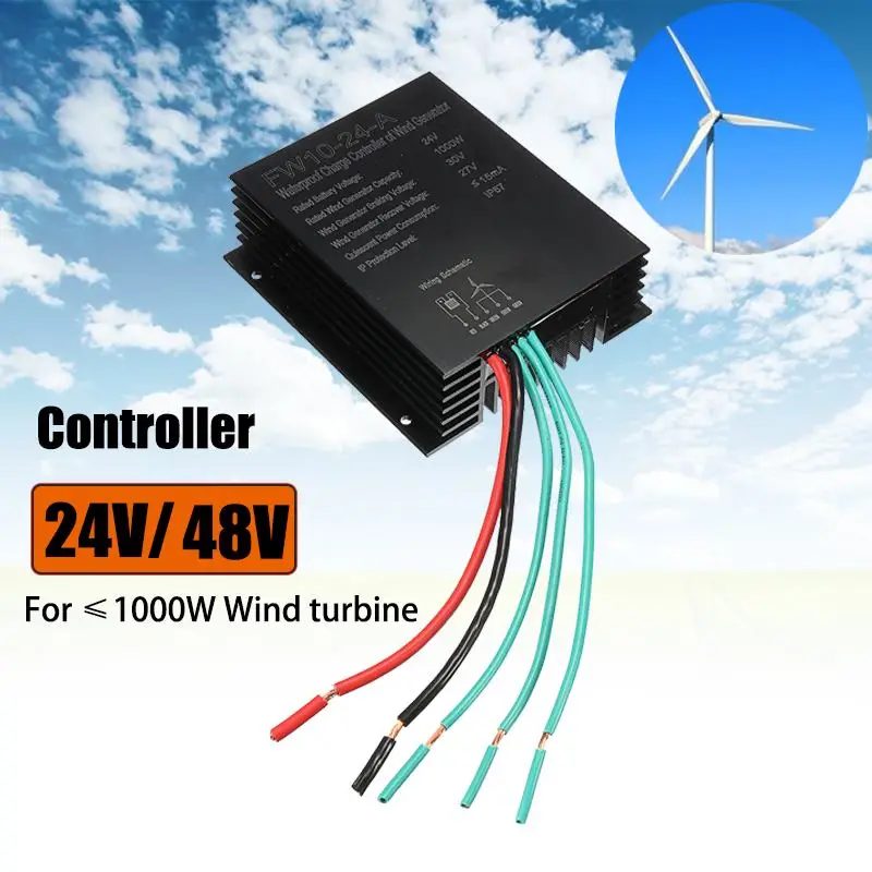 

New 24V/48V Wind Turbines Generator Battery Charge Controller Wind Generator Controller IP67 For 1000W Wind Turbines Generator