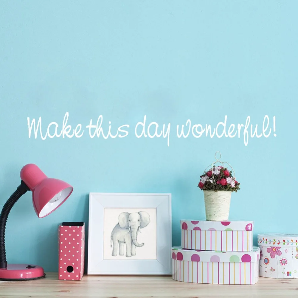 

Make This Day Wonderful Motivational Quote Vinyl Wall Decal Sticker Room Decoration
