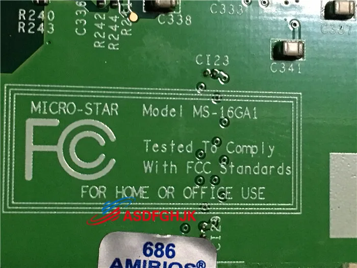 اللوحة المحمول MS-16GA صالح ل MSI GE60 MS-16GA1 اللوحة DDR3 GT650M قبل إرسال 100% TESED موافق