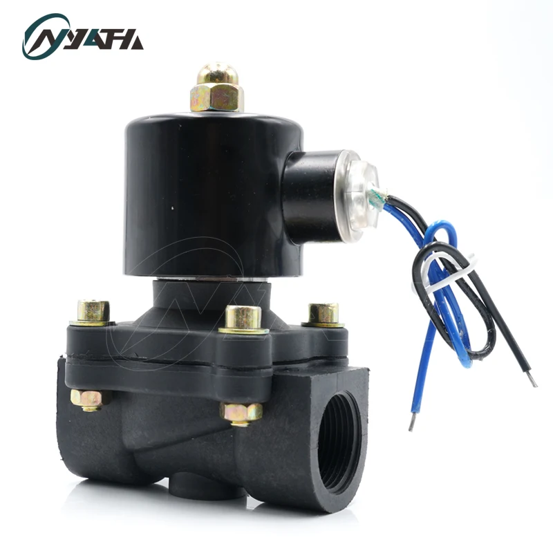 DN08/10/15/20/25/32 AC220 DC12V DC24V нормально закрытый пластиковый электромагнитный клапан