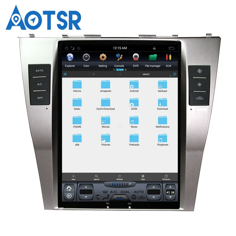 Sale Car Video Players Android 8.1 Tesla style Car GPS Trackers For TOYOTA CAMRY 2007-2011 car dvr camera tape radio unit radio car 4