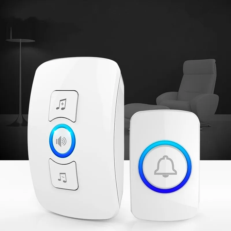 Home 150M Battery plug wireless doorbells 32 Ringtones to choose from smart button doorbell launcher and door bell receiver