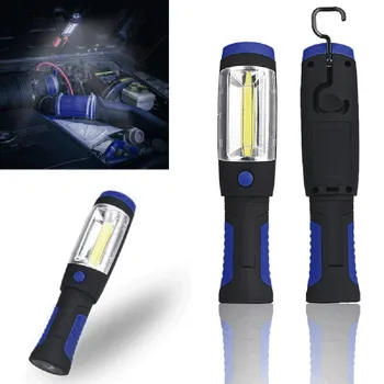 

2in1 COB LED Inspection Light Magnetic Camping Work Hand Torch Lamp With Hook Emergency Light Boating Camping Night Fishing @20