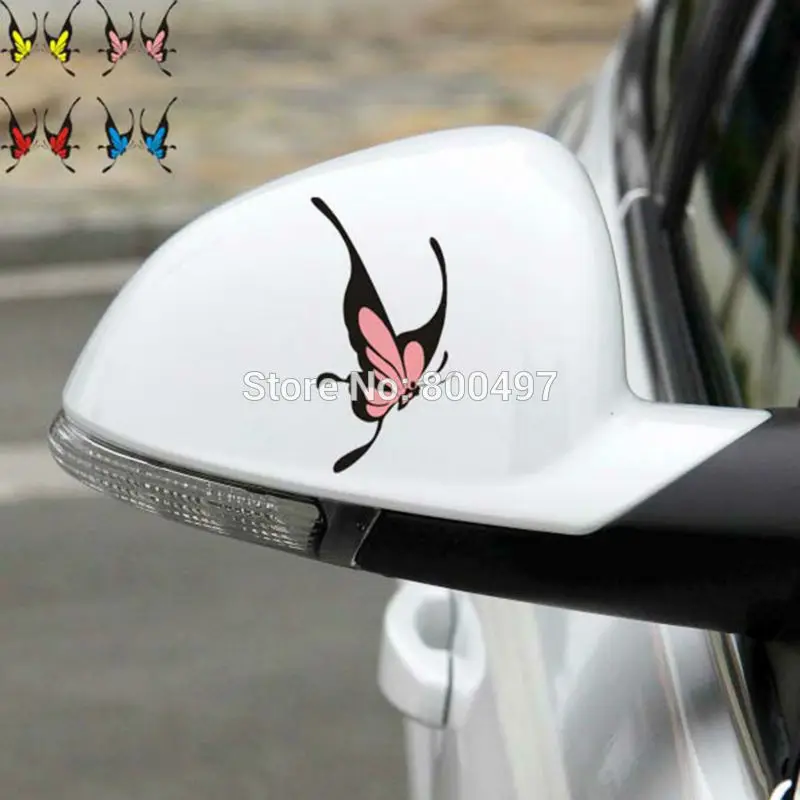 2 x новейший Креативный дизайн красочные бабочки наклейки на кузов автомобиля