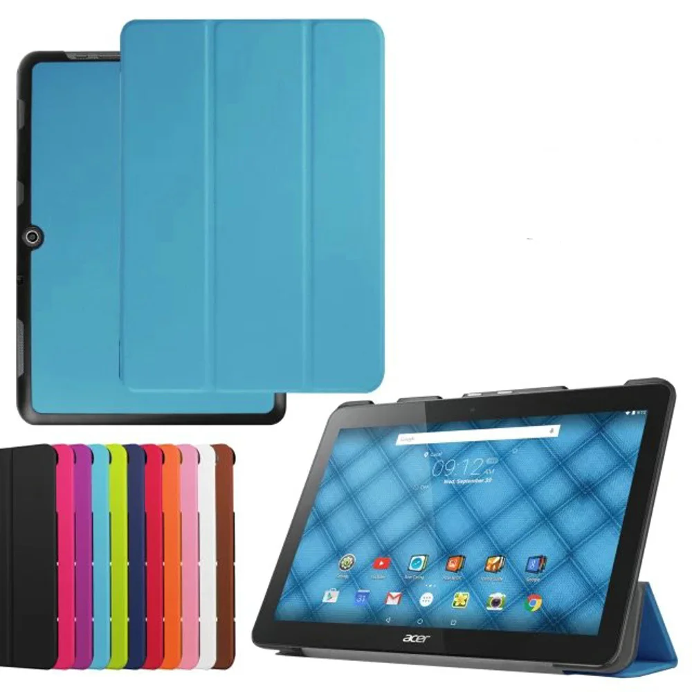 

Ultra Thin Slim Luxury Folio Stand Custer Leather Case Sleeve Cover For Acer Iconia One 10 B3-A10 10.1" Tablet