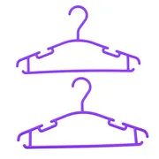 10 шт. переносная вешалка одежда детская вешалка для детской одежды зимнее пальто крючок для склада Нескользящая вешалка для одежды домашняя организация - Цвет: Фиолетовый