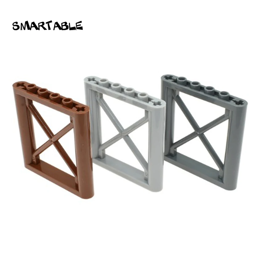 

Smartable MOC Fence 1x6x5 Frame Parts Building Blocks Toys For Kids Creative Compatible Major Brands City 64448 12pcs/lot