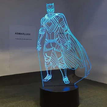 

3D LED Black Panther Night Light USB Touch Luminous Super Hero Thor Desk Lamp Kids Bedroom Sleep Lighting Worldwide Dropshipping