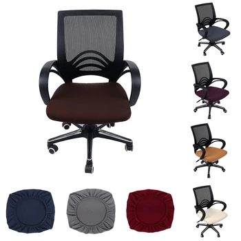 

4/6 Pcs Office Stretch Chair Cover Solid Color Seat Protector Covers Removable Elastic Seat Case Computer Game Chair Slipcover