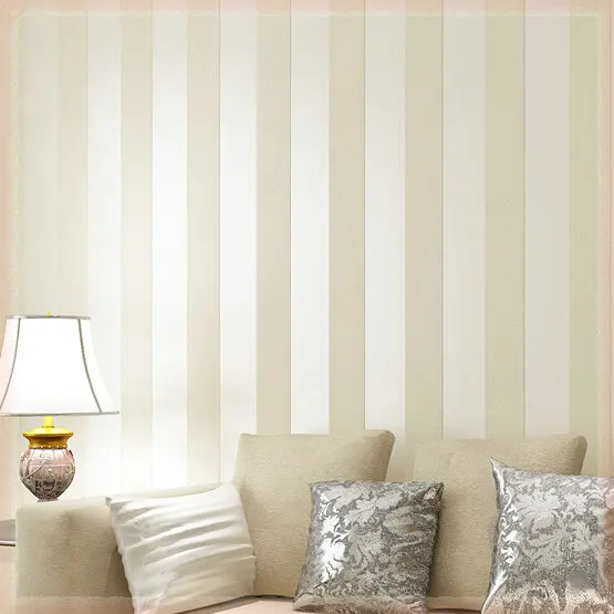 10m Simple Style Glitter Stripe Circles Wallpaper Cream Beige Brown Wide Band Stripe Prepasted Wallpaper Wall Covering R312 Cover Chair Cover Infinitycover Hand Aliexpress