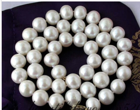

~~ BJC 00124 white round freshwater pearl necklace Discount AAA