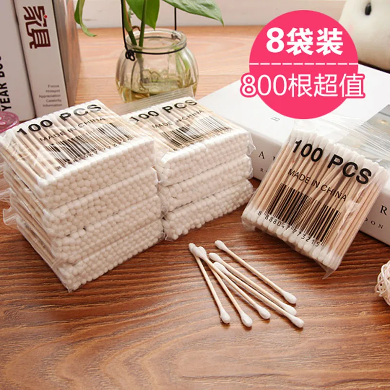 

cotton 800 ears disinfection remover swab bag mail