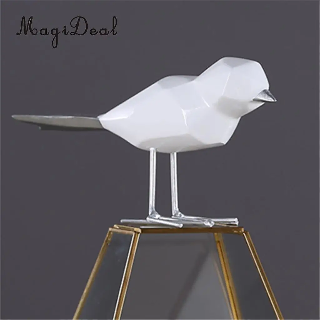 Resin Modern Bird Figurine Statue Abstract Art Sculpture for Home Room Decor