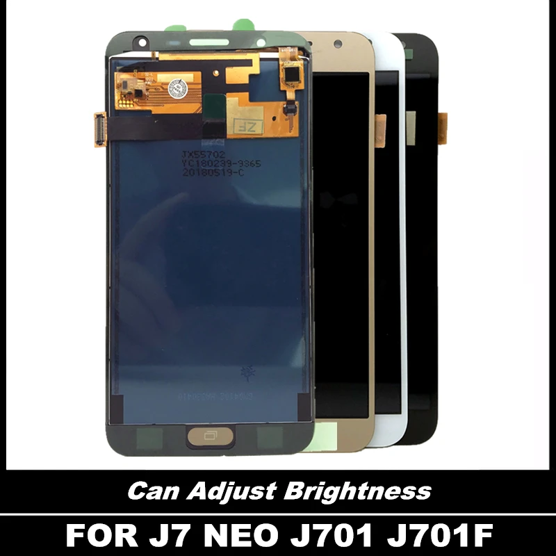 

Can Adjust Brightness LCD For Samsung Galaxy J7 neo J701 J701F J701M Display Touch Screen Digitizer Assembly LCD Replacement