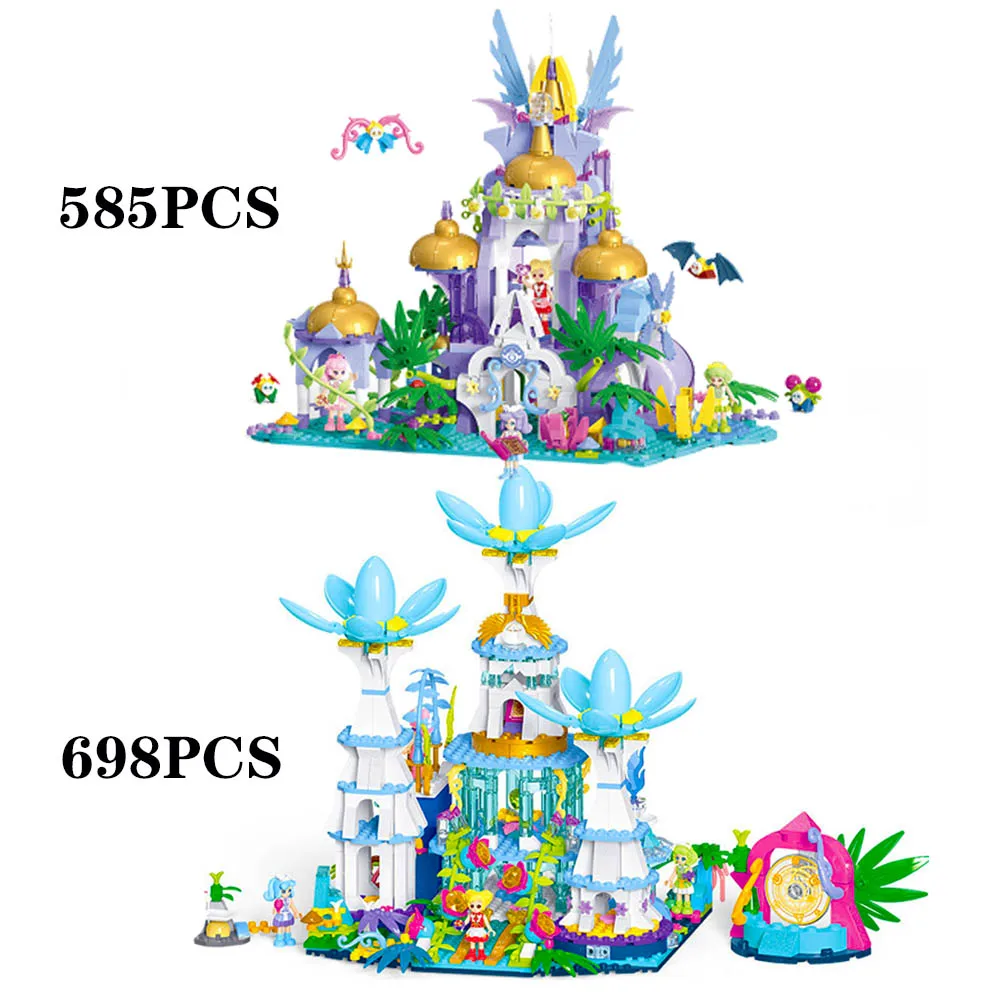 

Friends series Flower fairy Magic Princess Castle Building Blocks Toys for Children Compatible With Legoingly Lepining Gifts