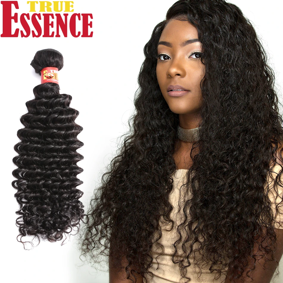 True Essence Hair Brazilian Deep Wave Virgin Hair Bundle Extensions 100%  Unprocessed Human Hair Weave 10 30inch Free Shipping|Virgin Hair Weave| -  AliExpress
