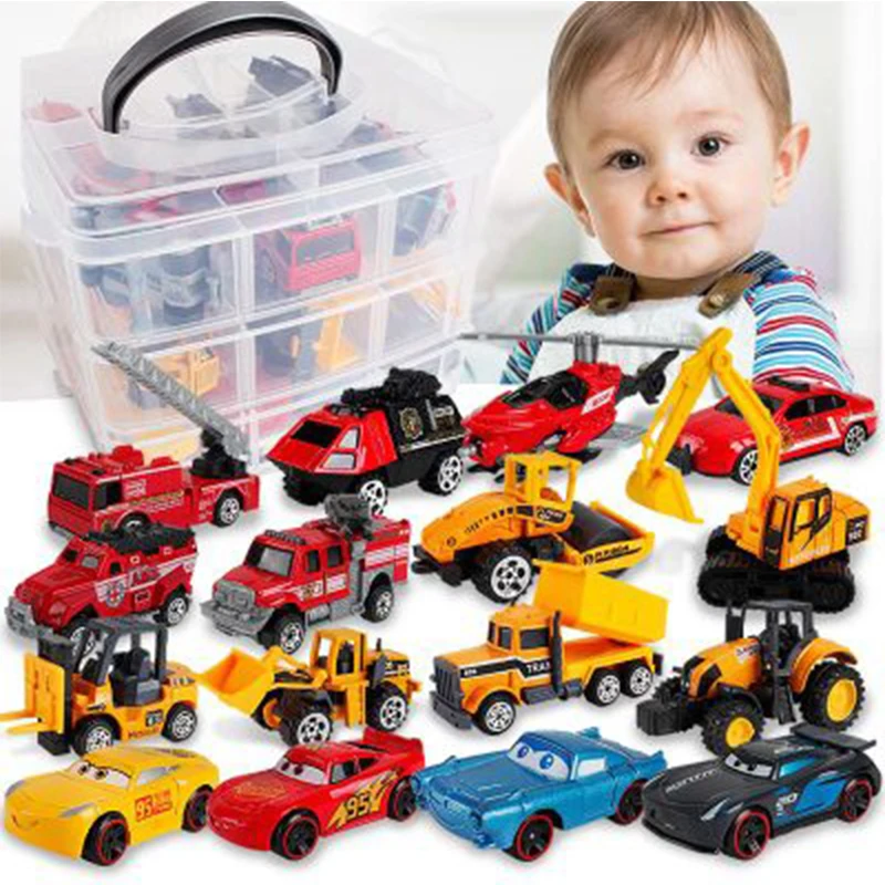 

Children'S Alloy Toy Fire Engineering Car Car Model Toy With Storage Box Boy Gift Holiday Toys For Children Toy Car