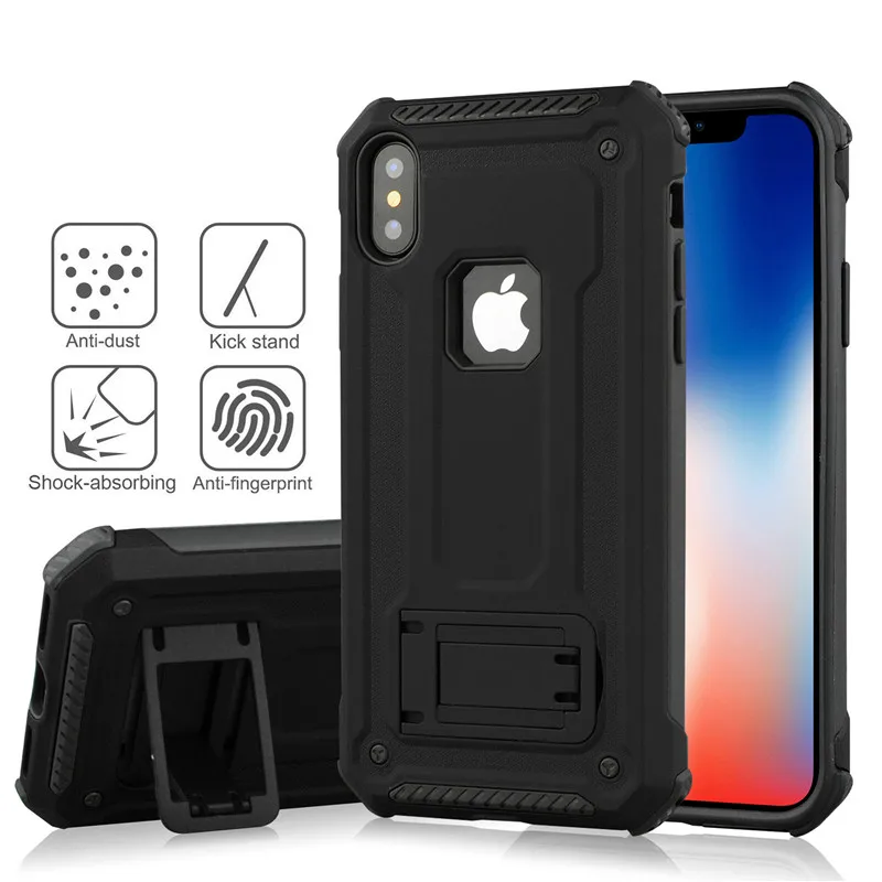 

Shockproof Armour Case For iPhone 6 6s(4.7") Case Hard PC Plastic Phone Cover For iPhone X 7 8 6Plus 5.5 Phone Cases