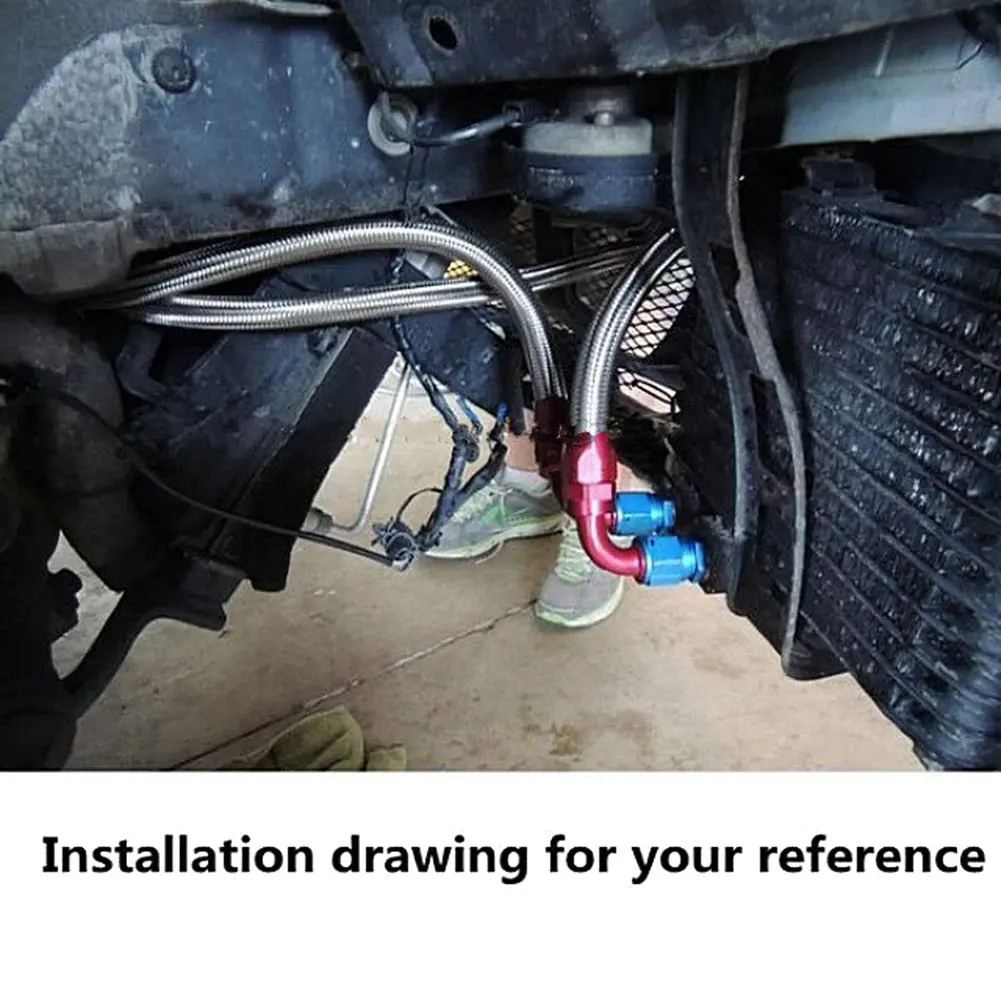 

11 Pcs/set AN6 6AN 6m Stainless Steel Braided Oil Fuel Line Fitting Hose End Adapte QJS Shop