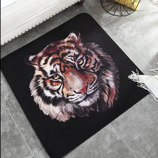 King Of The Лес Тигр животные набивным рисунком прямоугольник круглый ковер Нескользящие Гостиная Спальня ковер домашний декоратор пол ковер