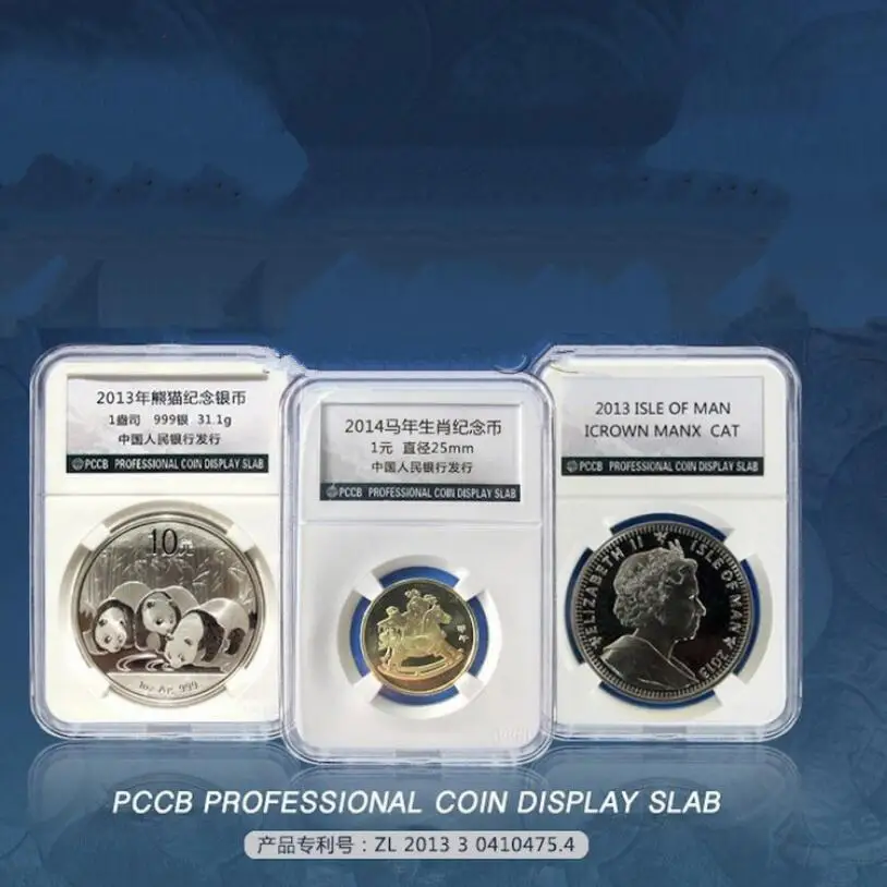 Acxico 1Pcs 10 Coin Slabs Capacity Holder Slab Storage Box Case Fit for PCGS NGC PCCB PMG