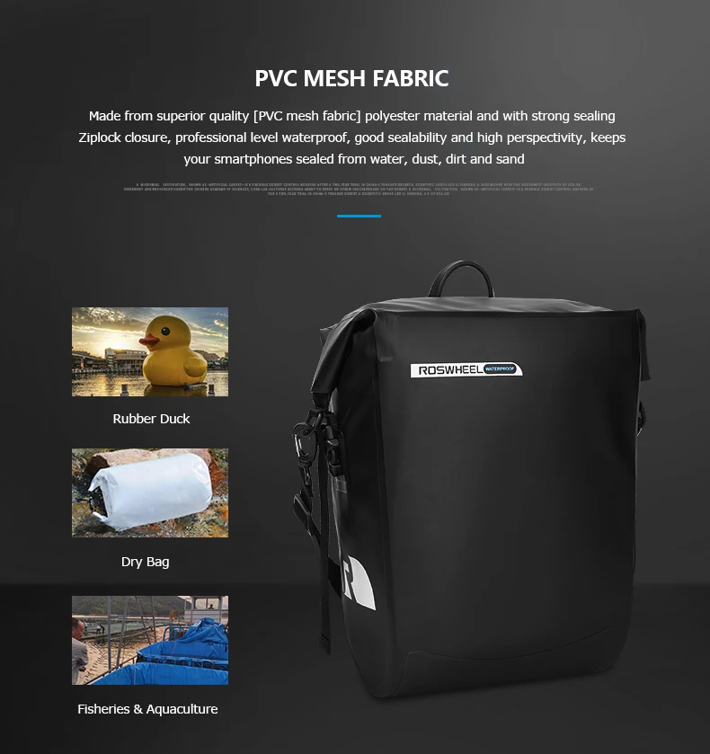 Best Roswheel Dry Series Full Waterproof Bike Bicycle Cycling Saddle Pannier Rear Seat Handlebar Bag Trunk Phone Case Holder 32
