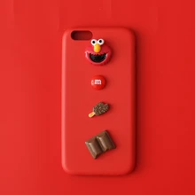 Мягкий кожаный чехол для iPhone 5 S 6 7 8 plus X XR XS MAX с 3D изображением улицы Сезам милого мультяшного печенья Элмо, забавный Ультратонкий чехол для телефона