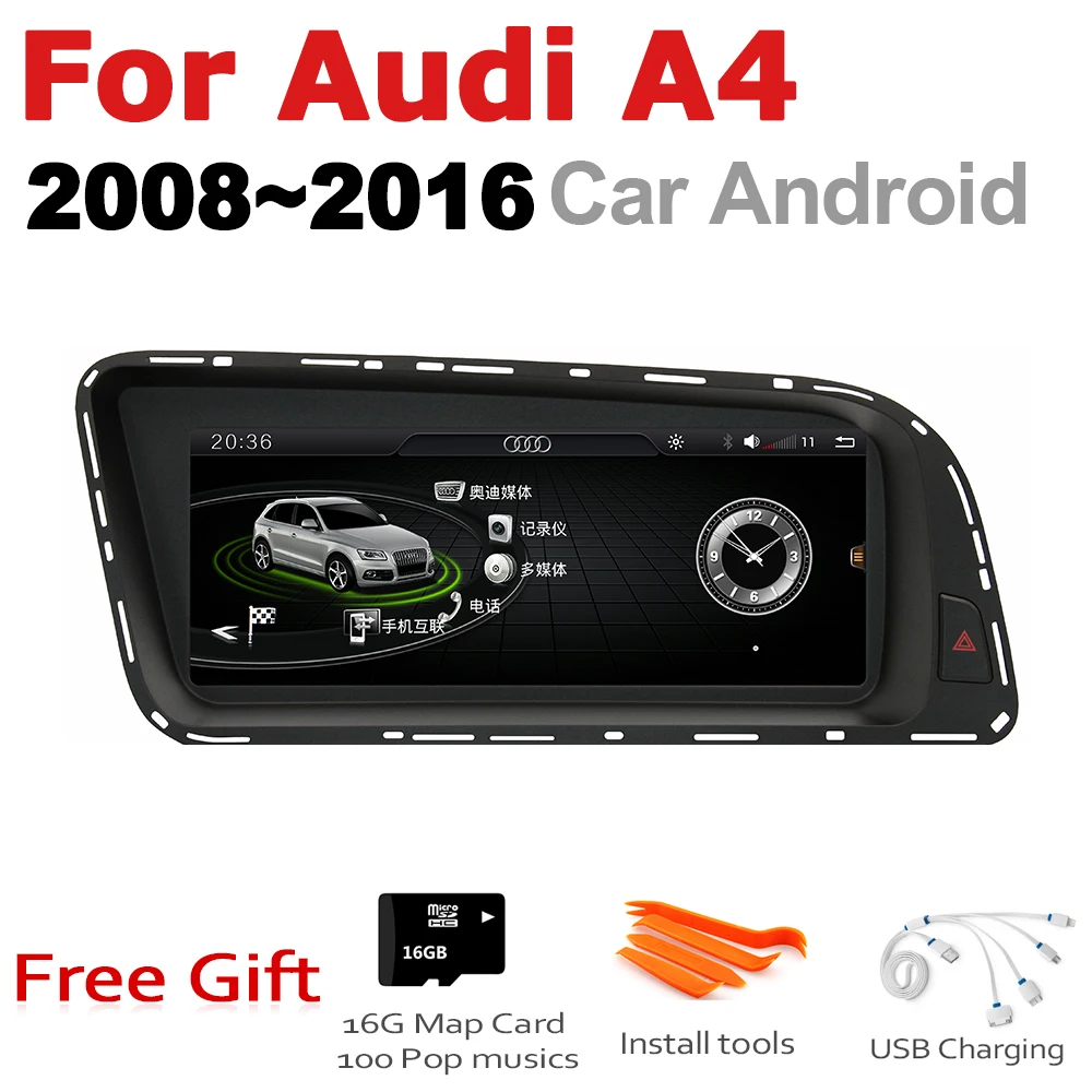 

Car Audio Android 7.0 up GPS Navigation For Audi A4 8K 2008~2016 MMI WiFi 3G 4G Multimedia player Bluetooth 1080P