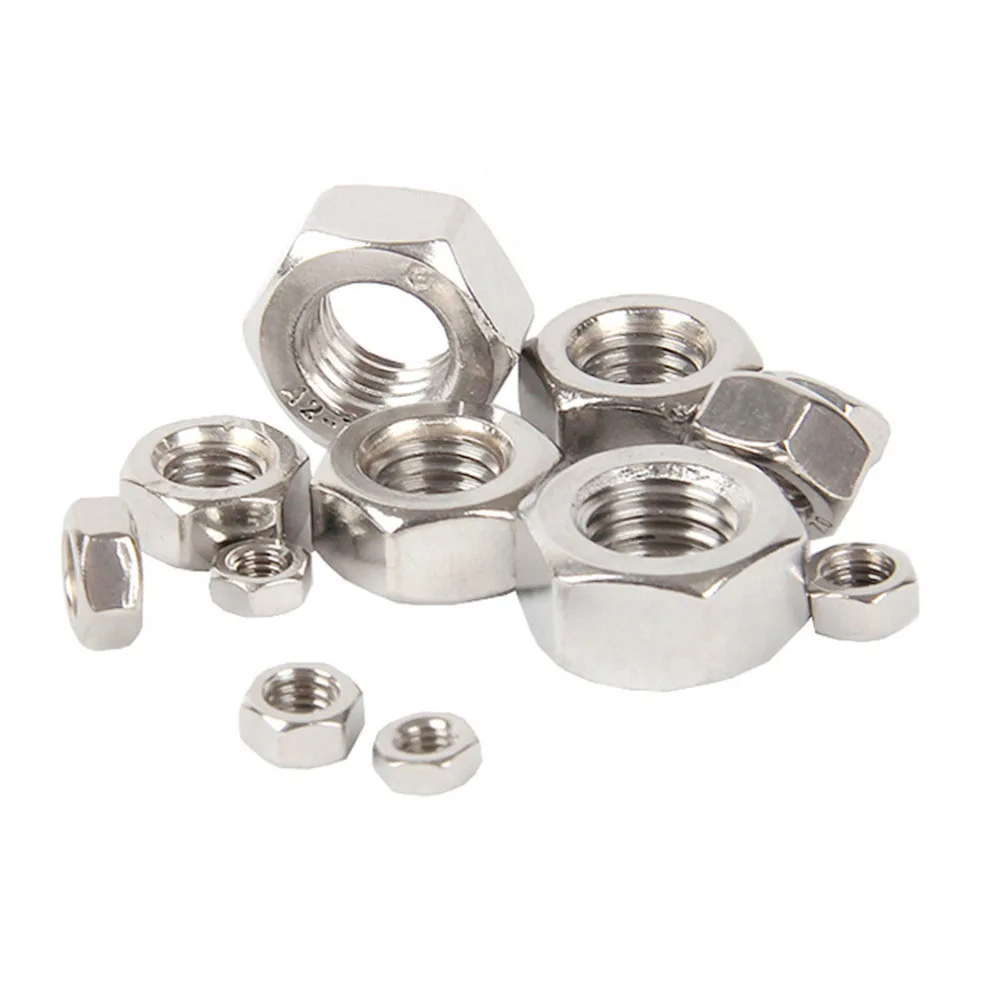 

50PCS 304 Stainless Steel Hex Nut Screw Cap Hex Bolt M2 M2.5 M3 M3.5 M4 M5