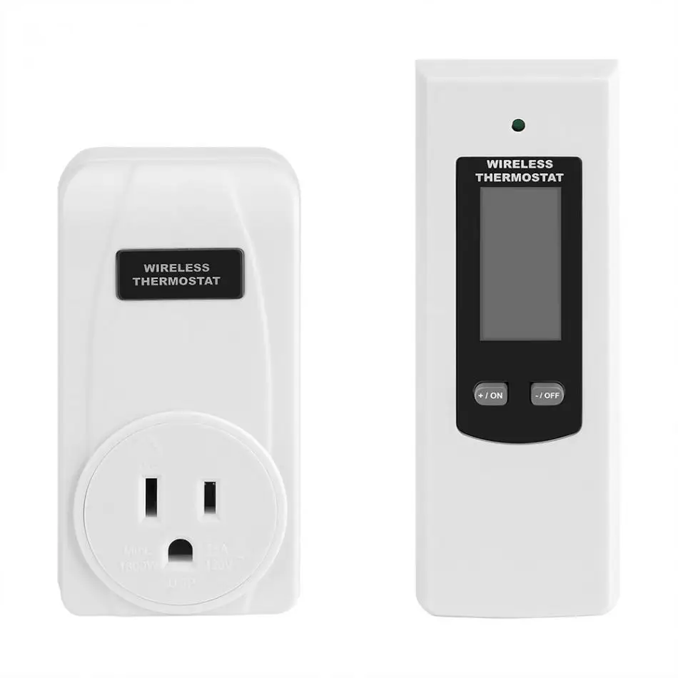 

VBESTLIFE Wireless Socket Thermostat Heating and Cooling Room Temperature Controller Socket w/ Controller Switch US / UK Plug