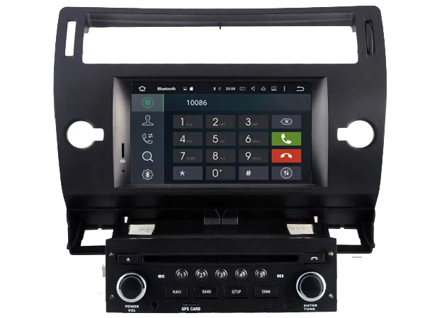 Clearance Ips screen Android 8.0 Car Dvd Navi Player FOR CITROEN C4 (Black and Silver Frame) gps auto stereo audio multimedia 3